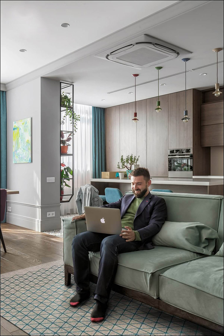 居家填色游戏——108m²缤纷生活宅 | 33BY Architecture-13