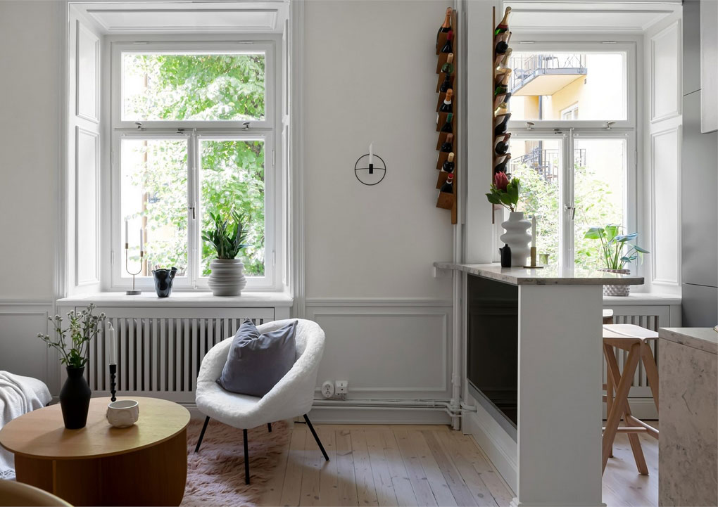 斯德哥尔摩白色砖墙公寓，混搭风格魅力十足-7