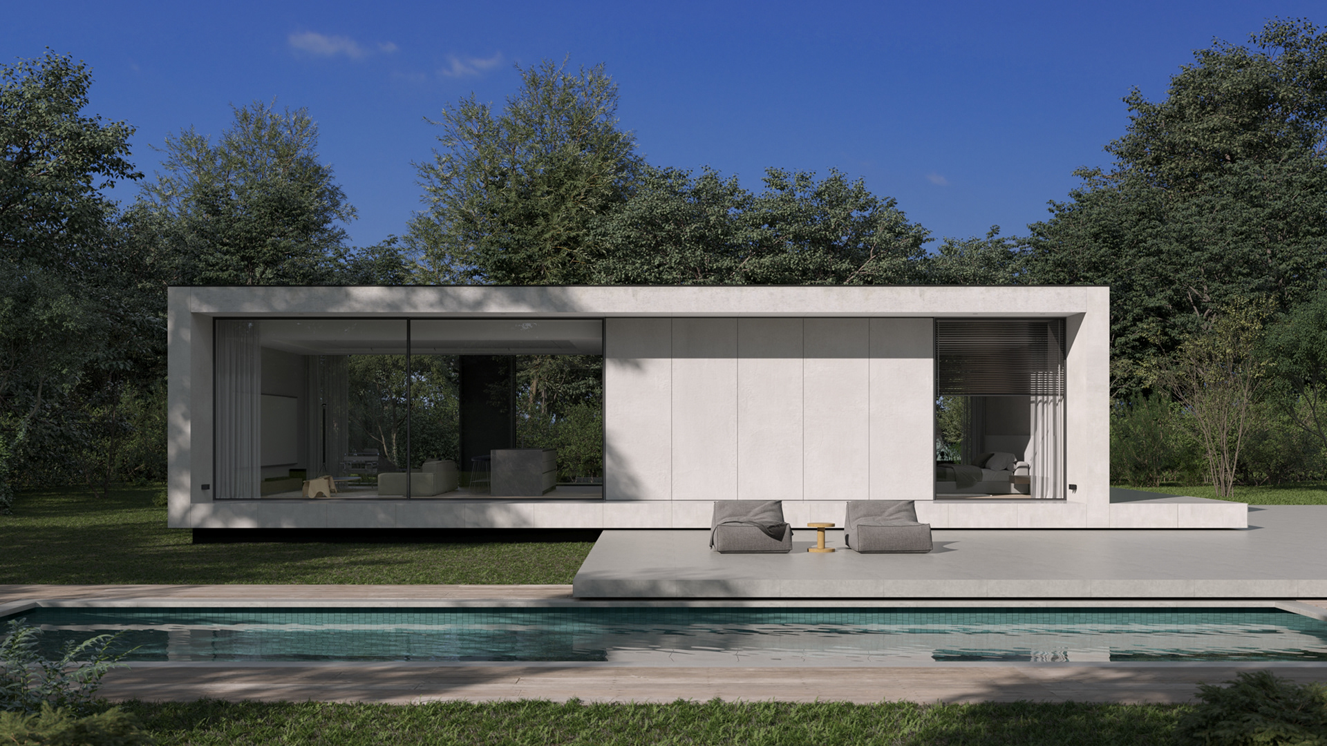 100平 简约一层住宅设计！-0