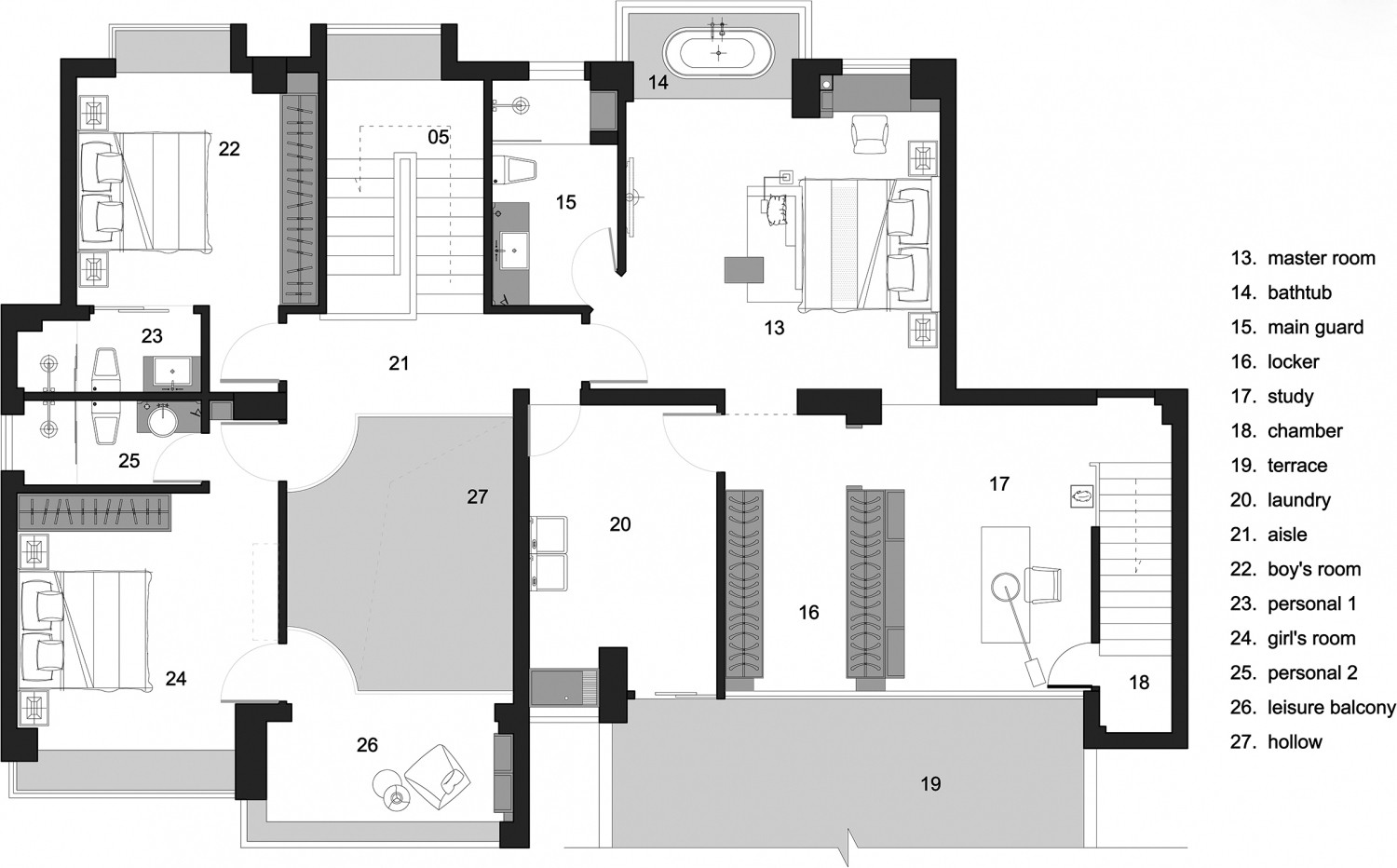 涵西商圈静谧栖居·莆田复式空间住宅设计-19