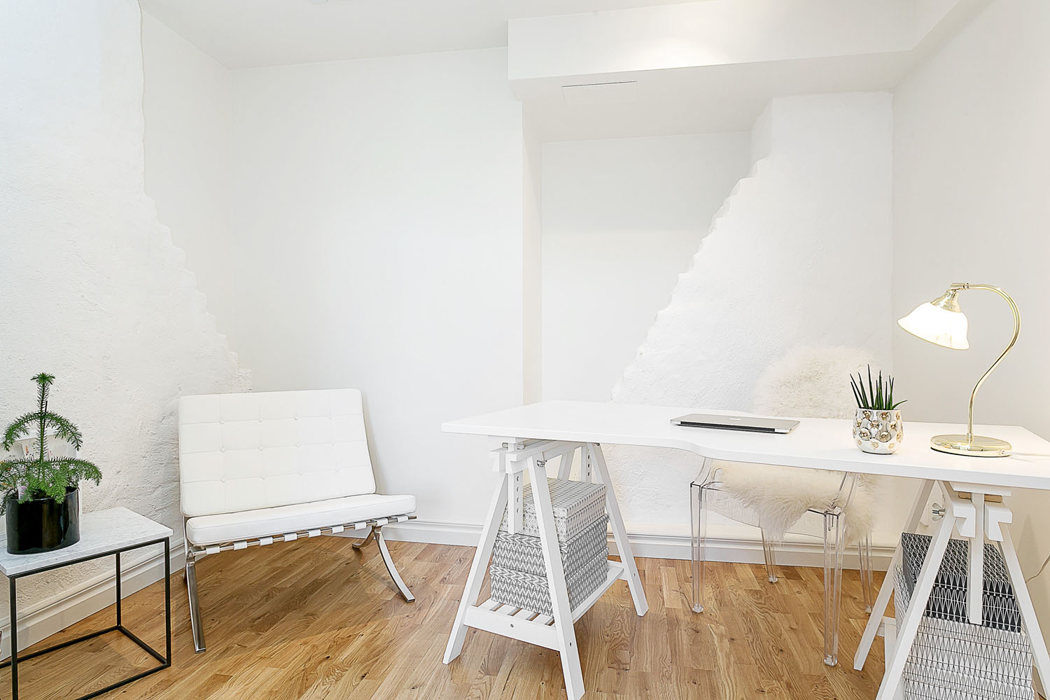 白色梦幻88平两居室公寓设计-14