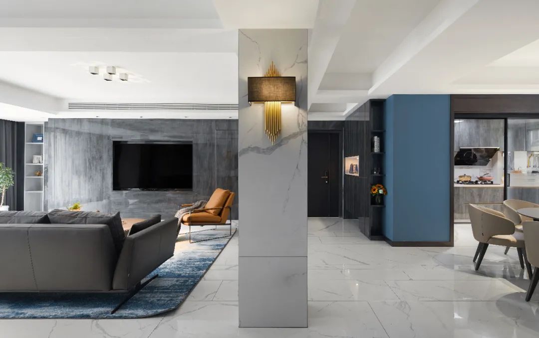 现代轻奢大平层 | 灰奢有度的中央御景社交空间-33