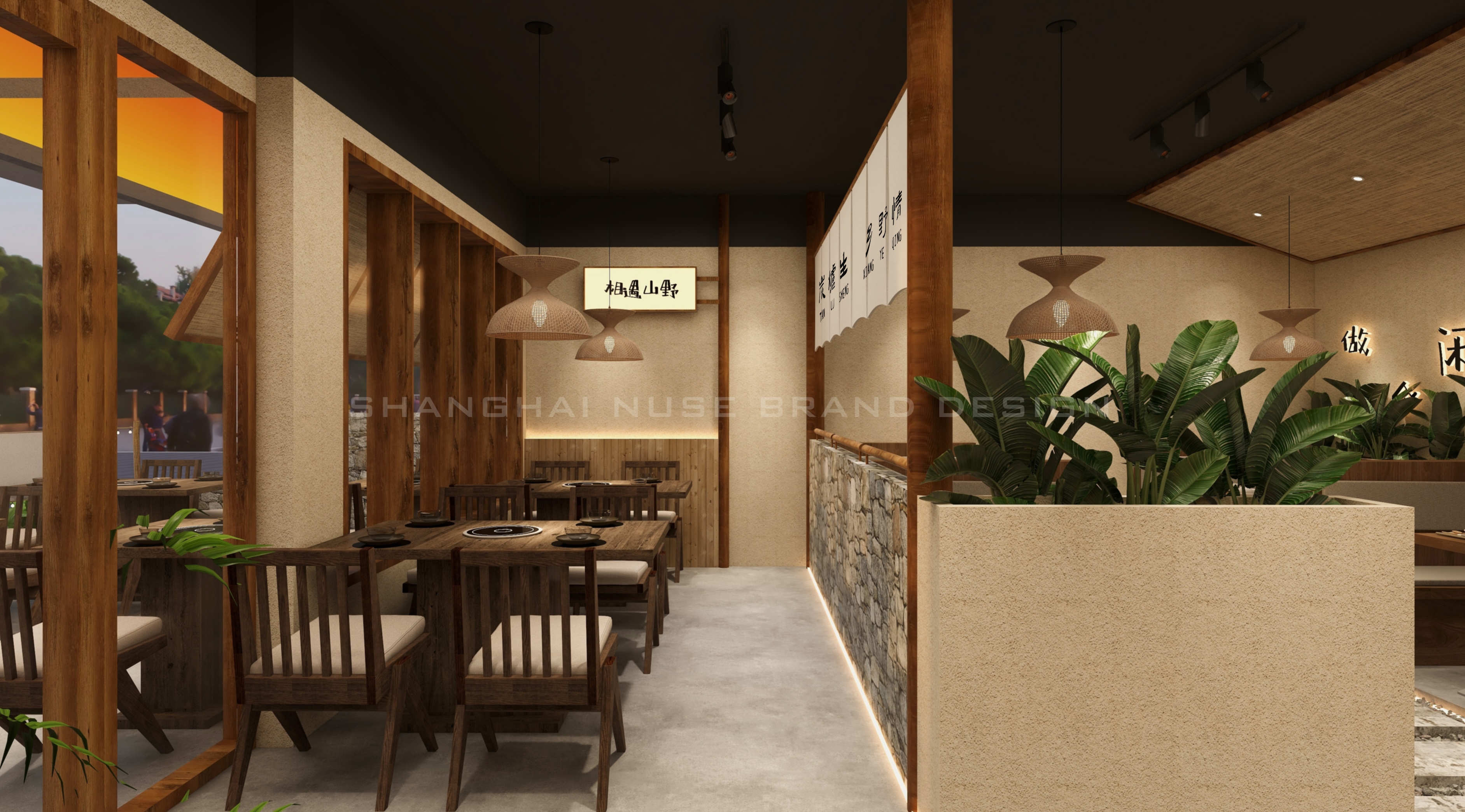 治愈系乡野烤肉空间丨木村空间设计有限公司-39