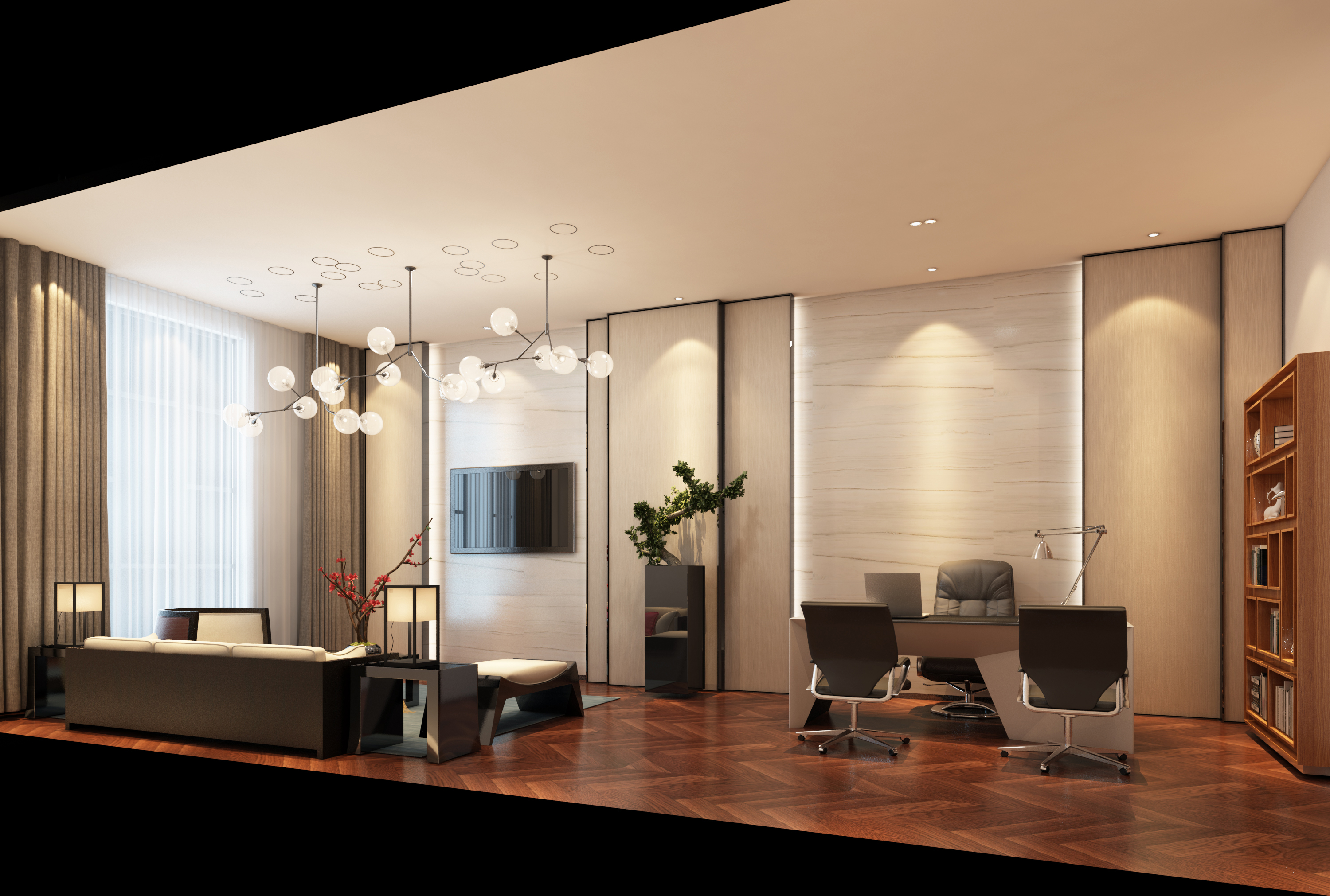 文华南阳天地售楼中心现代风设计-5