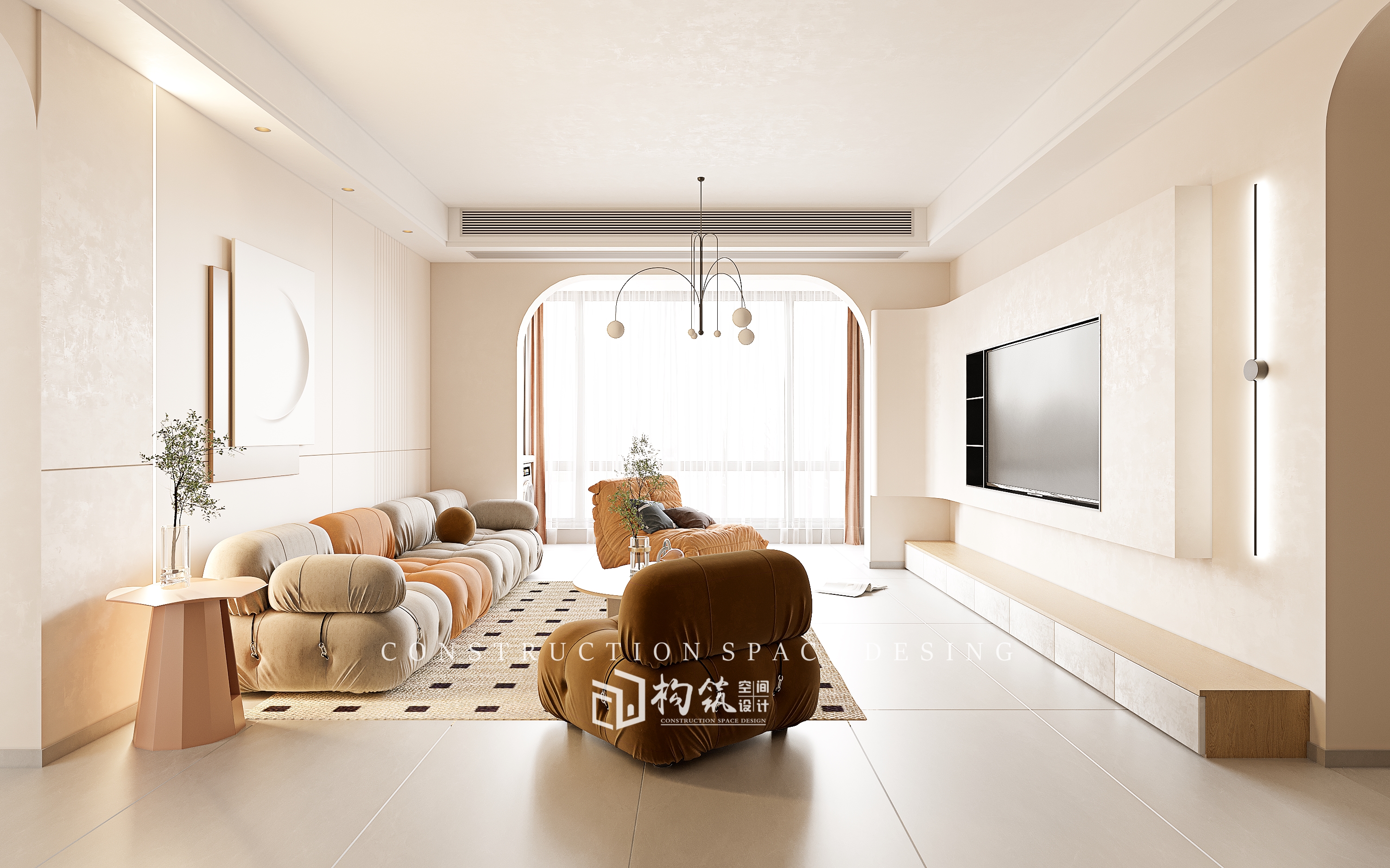 东方帝景奶油风室内设计-10