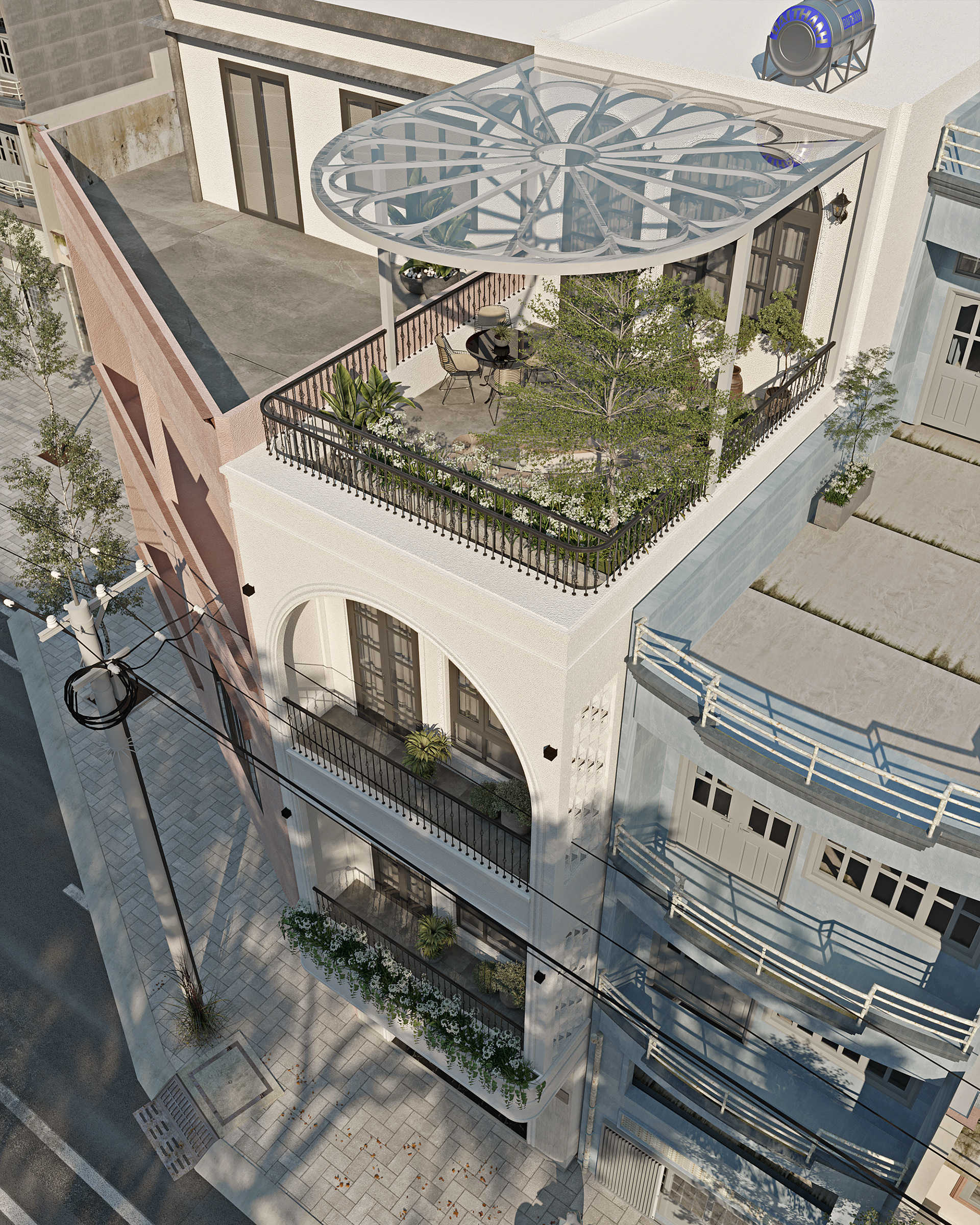 新古典主义联排别墅丨越南胡志明市-6