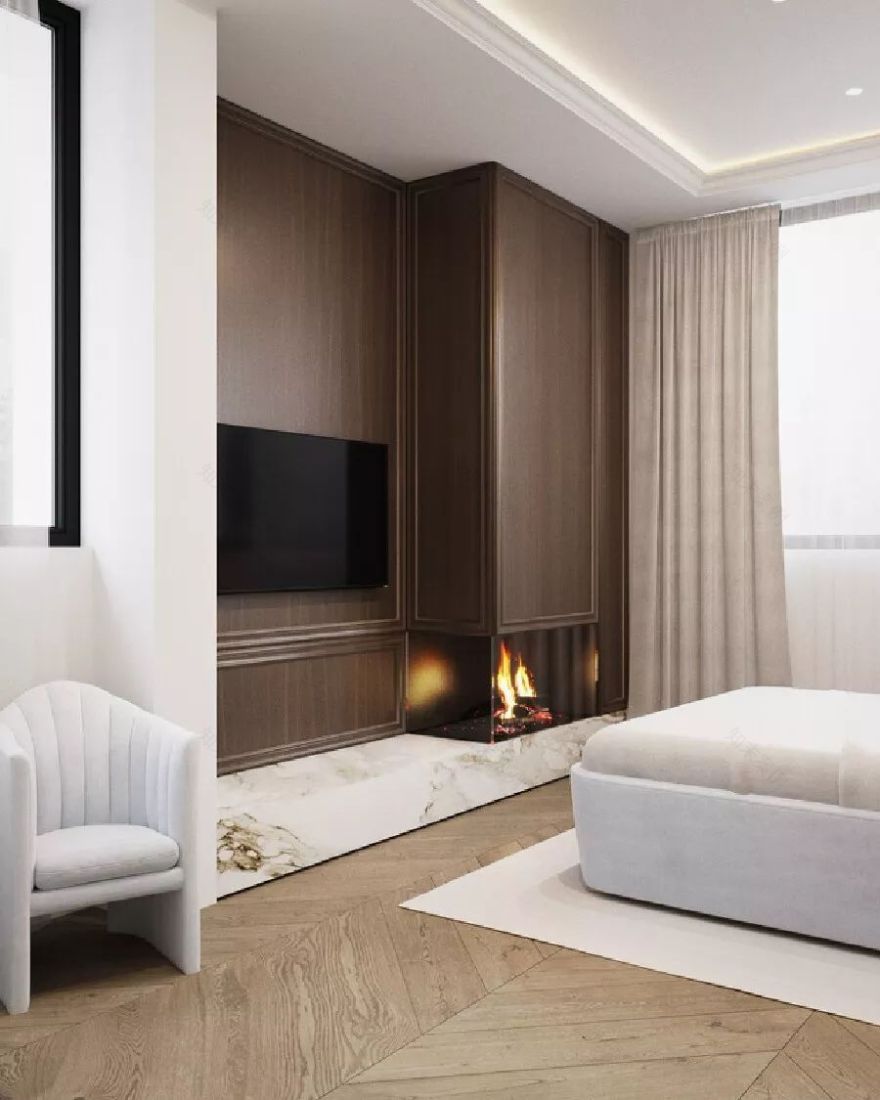 现代奢华住宅设计,精致多变、色泽温馨柔和-73