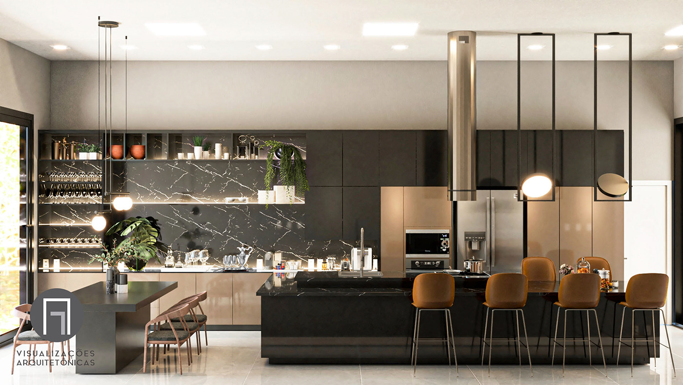 巴西 Sinop 住宅厨房设计丨Rota e Kuntz Engenharia-0