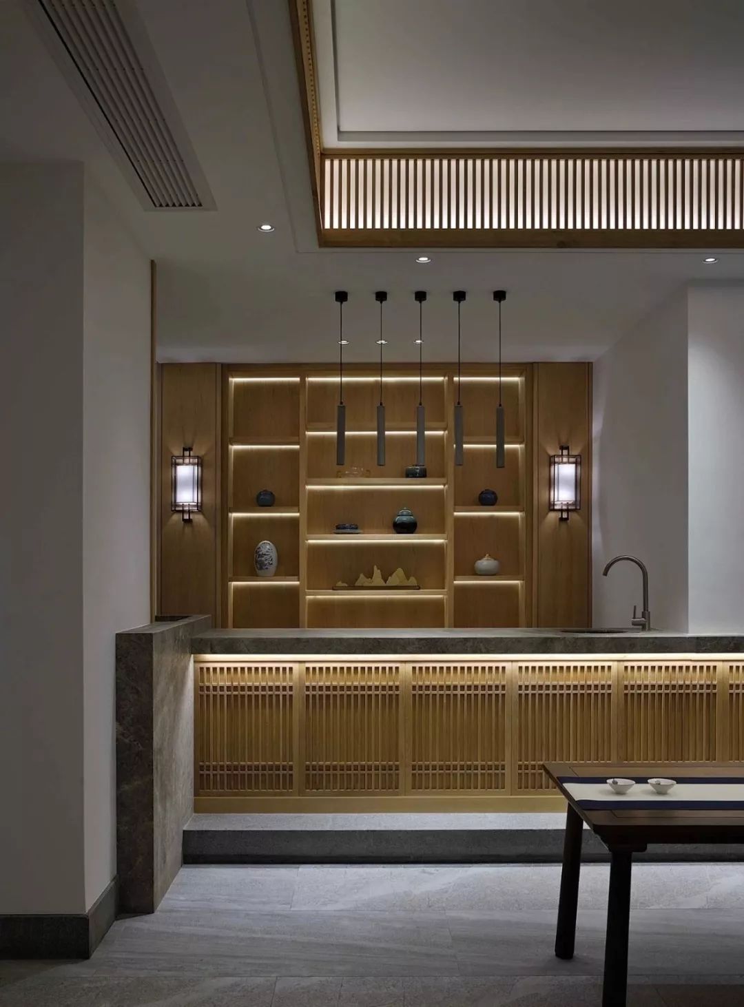 新中式复式空间，黑胡桃木家具打造淳朴意境-47