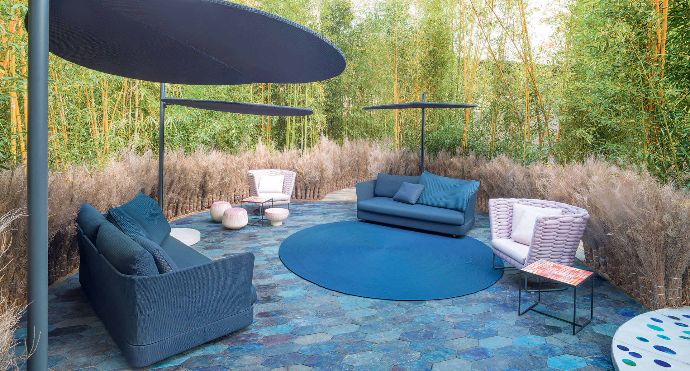 Cove, modular sofa and pouf - Paola Lenti - Outdoor-12