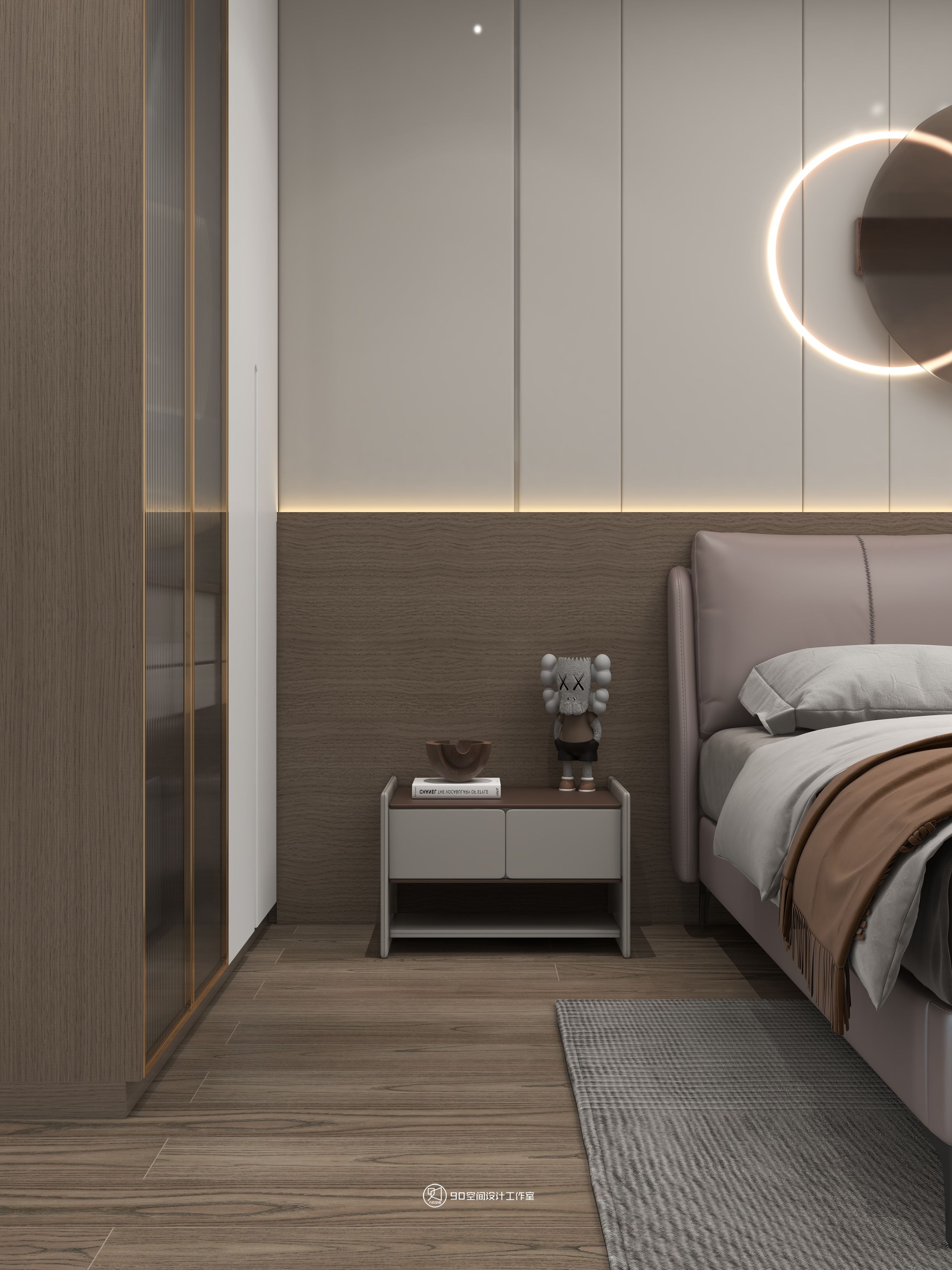 海市蜃楼现代轻奢风格挑高别墅设计丨90 空间设计-40