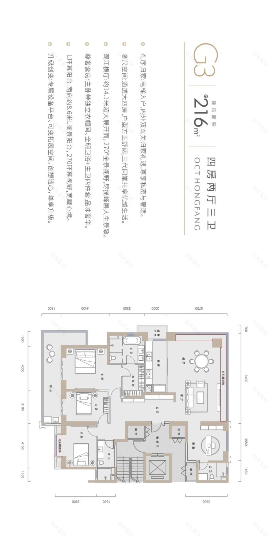 华侨城·红坊 216㎡长江天幕大平层丨中国武汉丨妙物-7