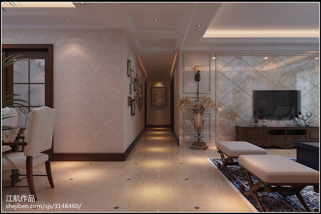 18万元三居160平米装修案例·效果图  牧专家属院-11