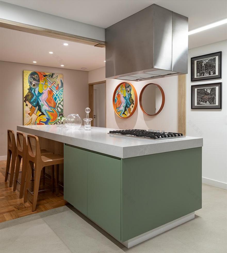 巴西 Apartamento Consolação | 木质美感与设计巧思的完美结合-15