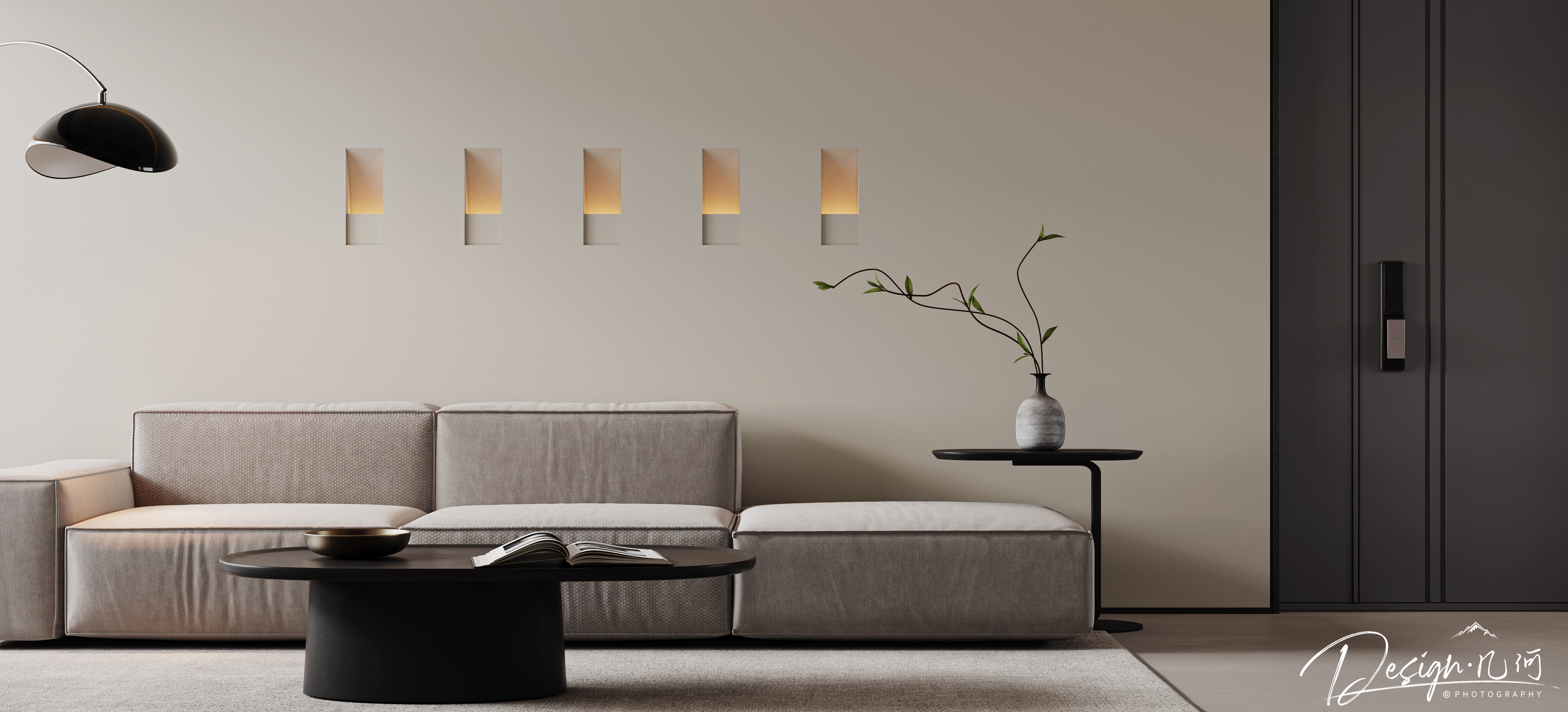 几何空间视觉表现 | 石榴林语春晓现代客餐厅-6