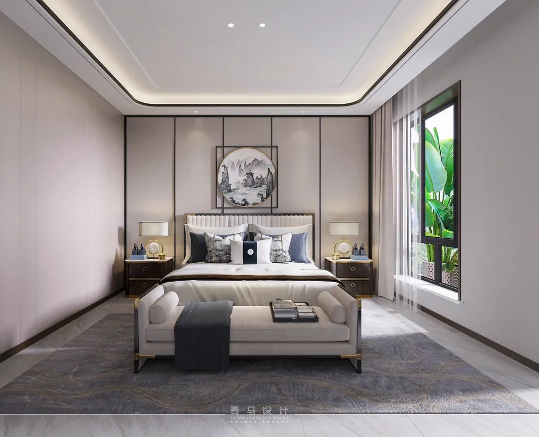 河与墅上叠新中式设计丨青马别墅空间设计-68