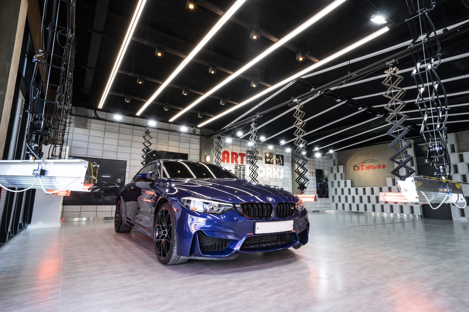 简约明亮 120 平汽车美容店设计-2