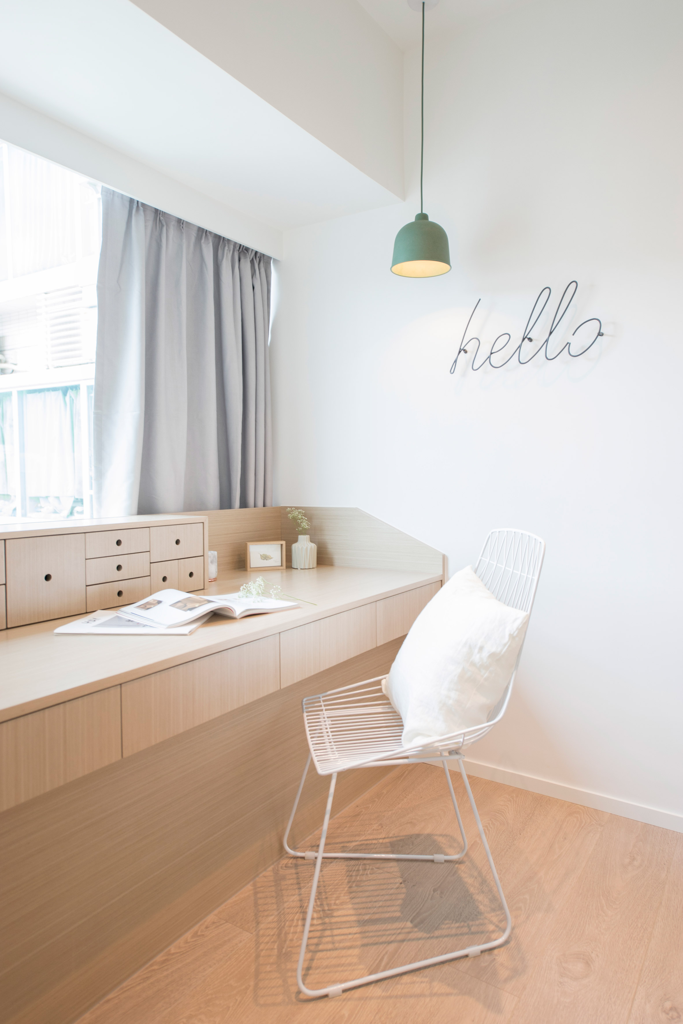 House-shaped frame encloses dining area in compact Hong Kong apartment-5