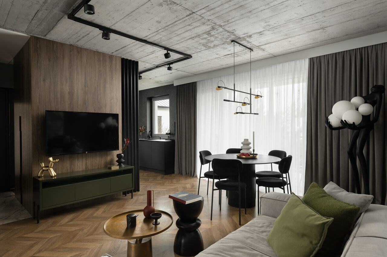 90平华沙阁楼风住宅设计丨波兰华沙丨Tatsiana Siamashka – ART and DESIGN-5