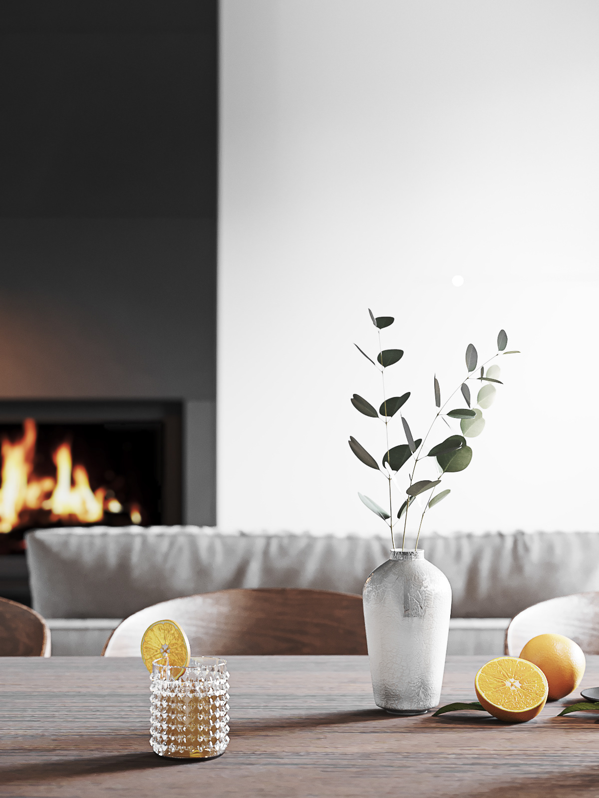 纯白空间 客餐厅设计-12