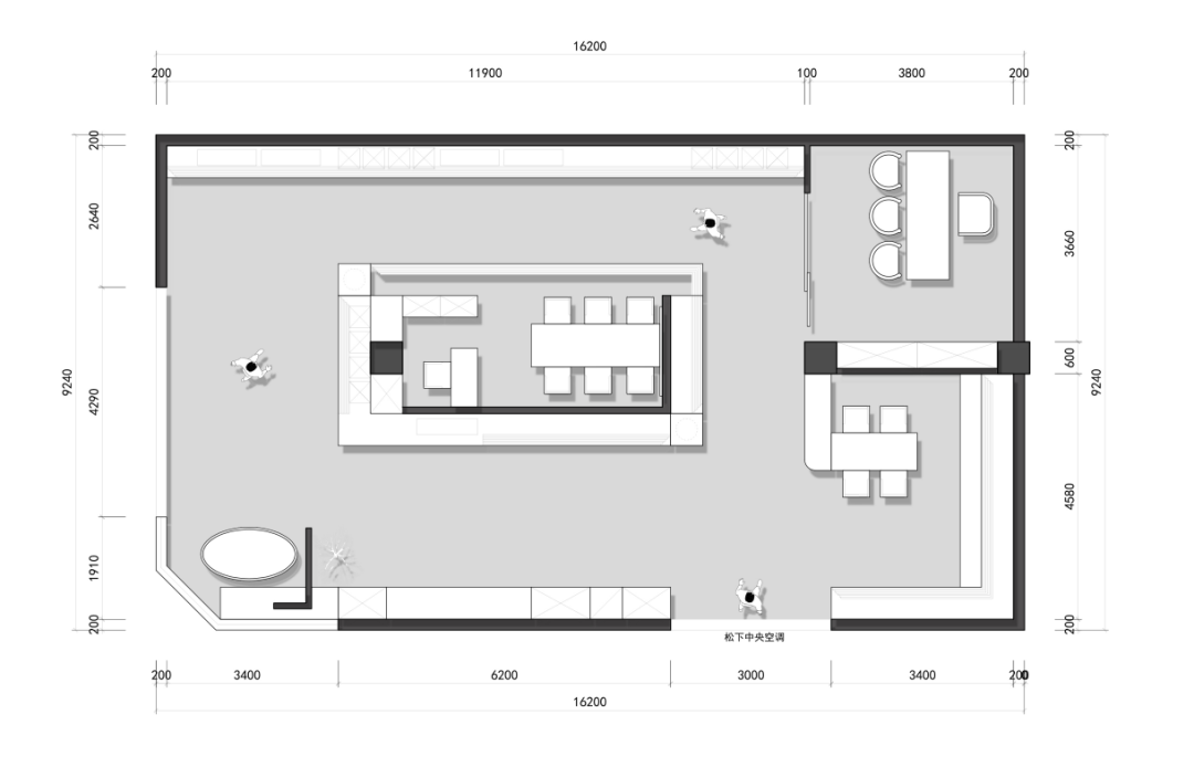 黑暗武士风松下多伦斯暖通展厅丨中国渭南丨周笙笙建筑装饰设计-1