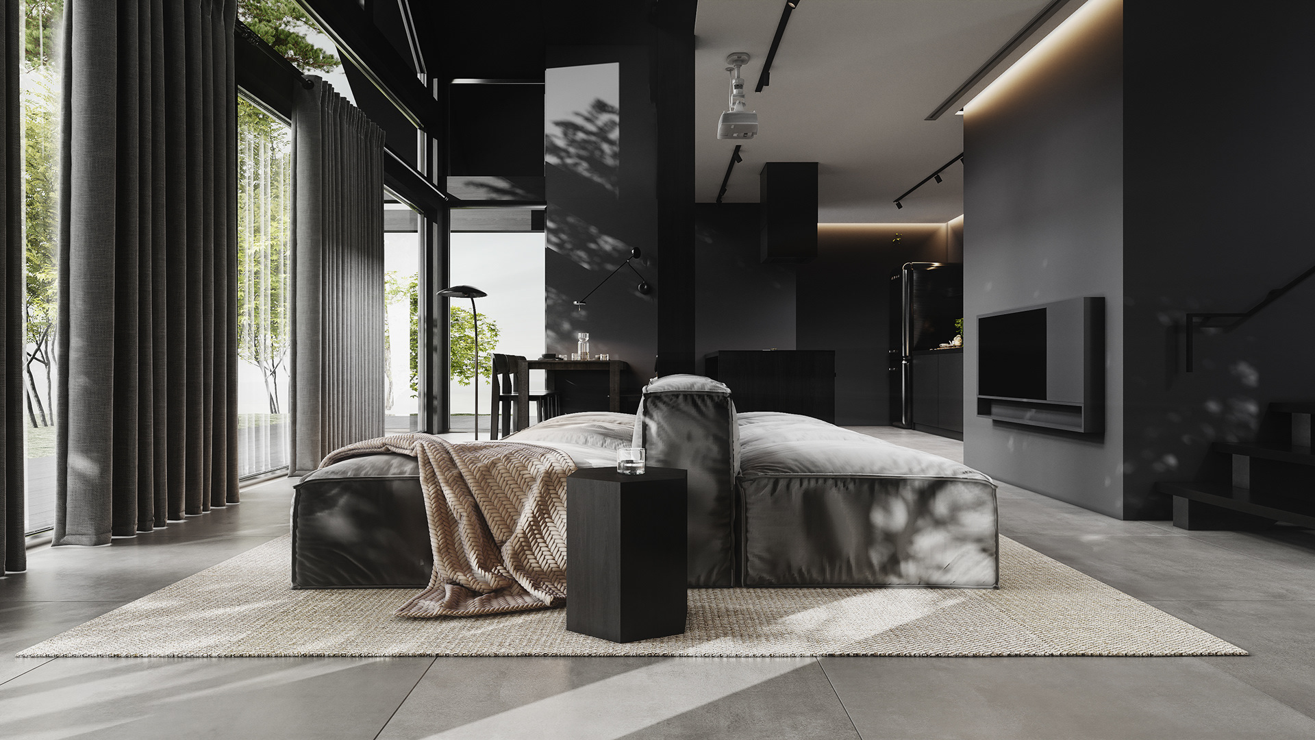 黑色系空间 简约高级                     -0