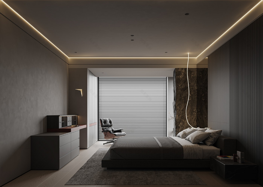 116㎡黑色极简风-10