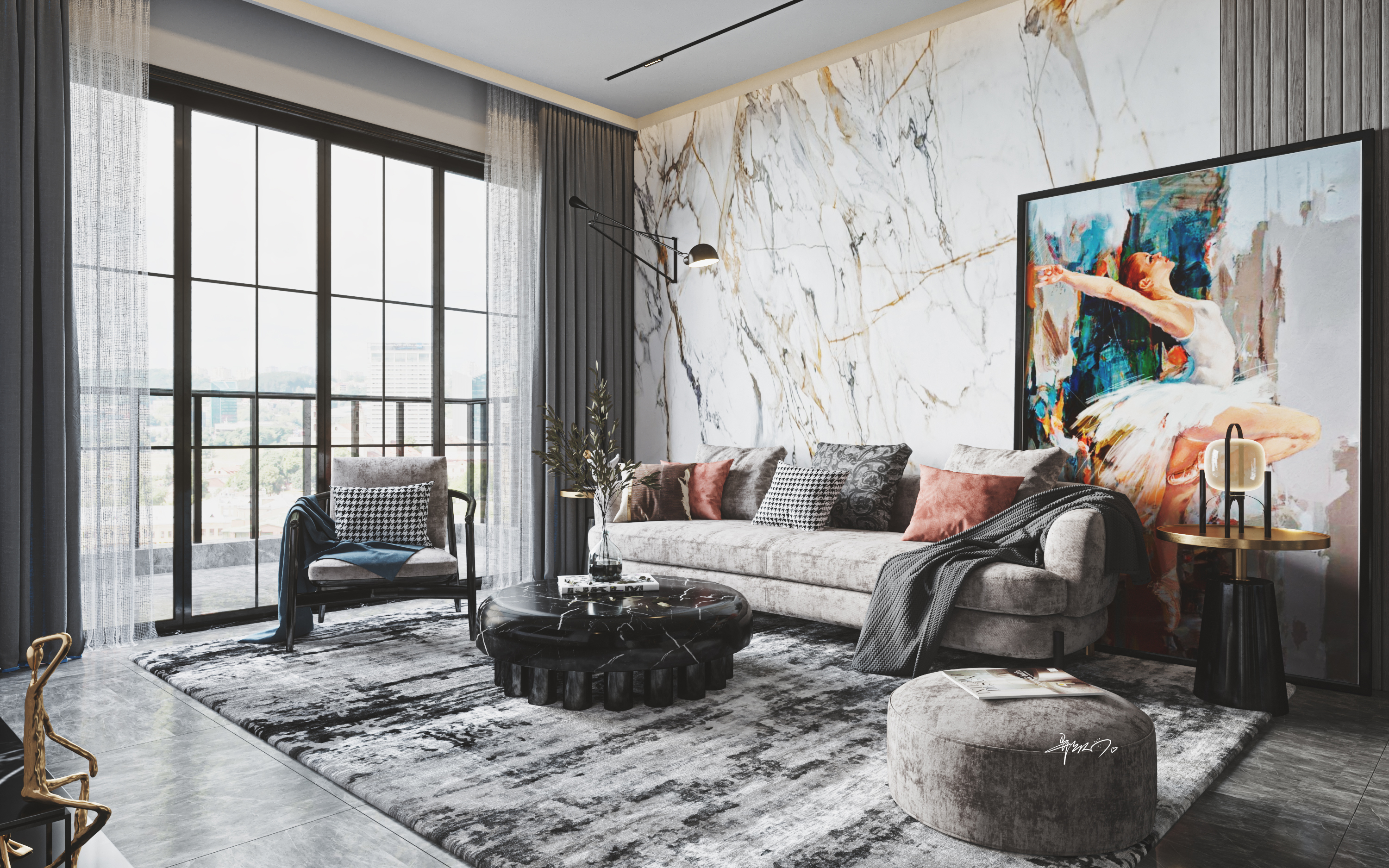 现代美式风格打造舒适生活空间-13