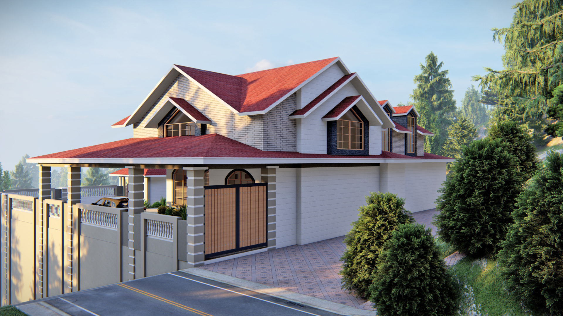 Modern House I Gabble Roof Design-5