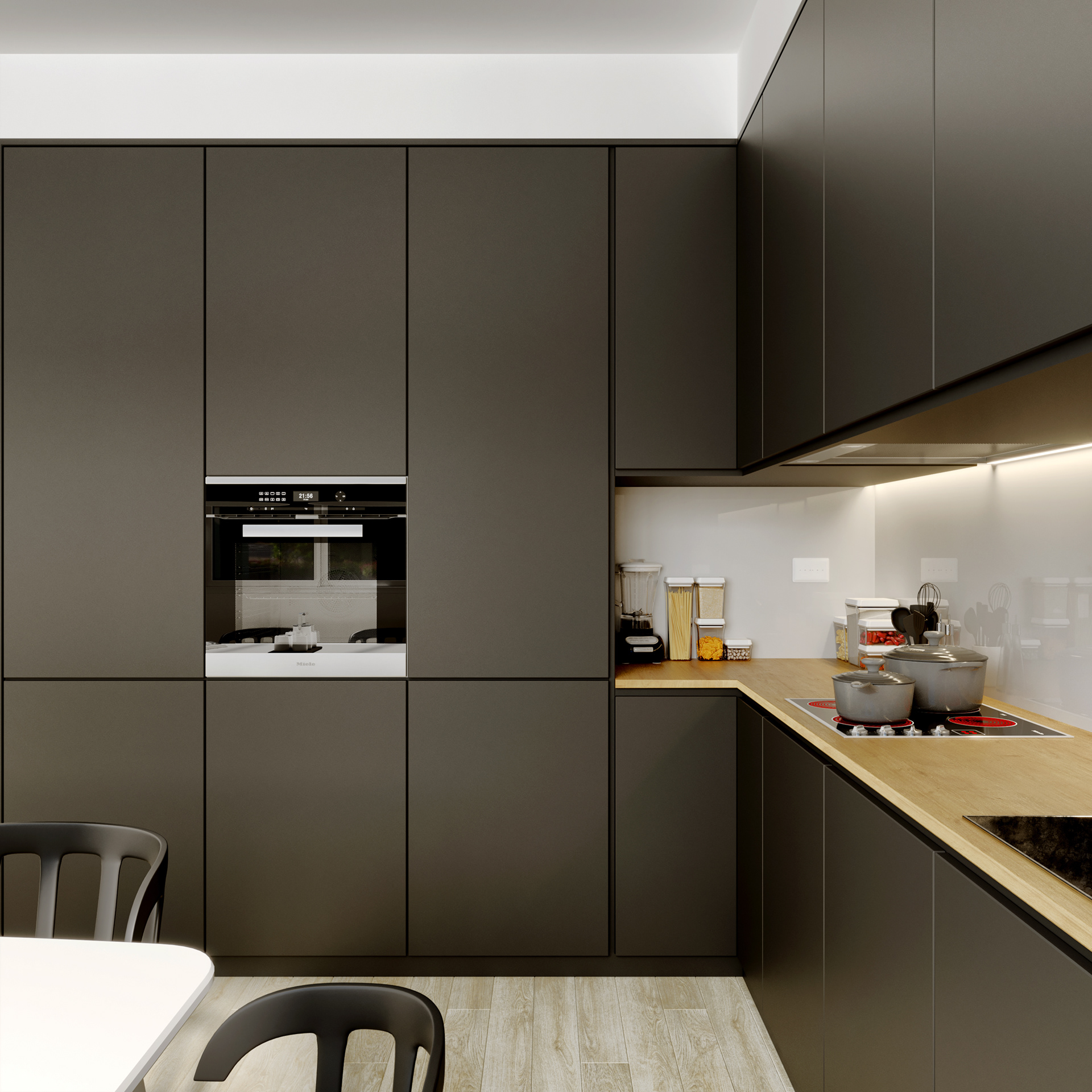 Minimalist Design Living & Kitchen-9