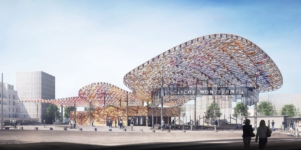 “编织建筑”建筑元素，意大利威尼斯双年展 ：EMBT-7