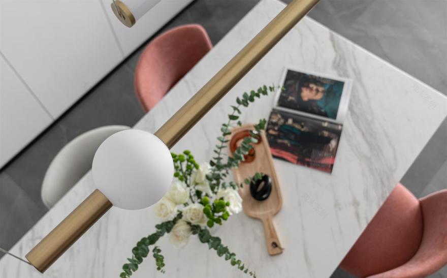 95 后高级风婚房,胡桃木与大理石的完美融合-19