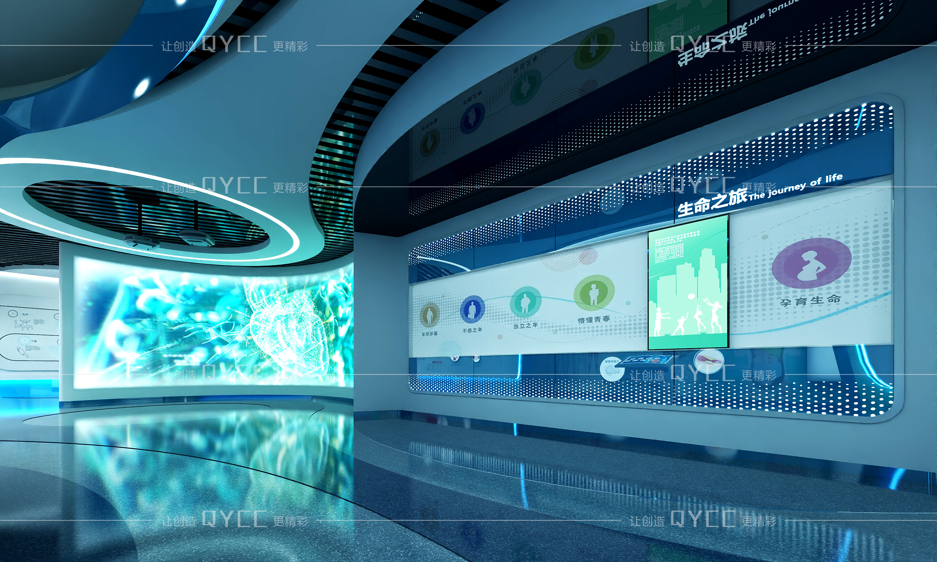 生物医疗展厅  健康体验馆丨QYCC,HWK,冰雪,威哥,无悔,强强-9