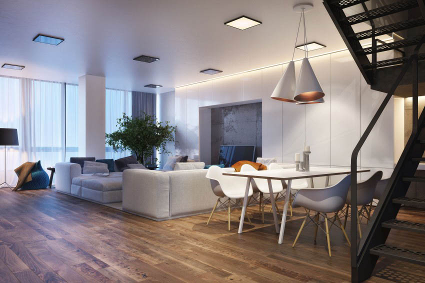 豪华别墅 现代风格LOFT装修效果图案例赏析-16