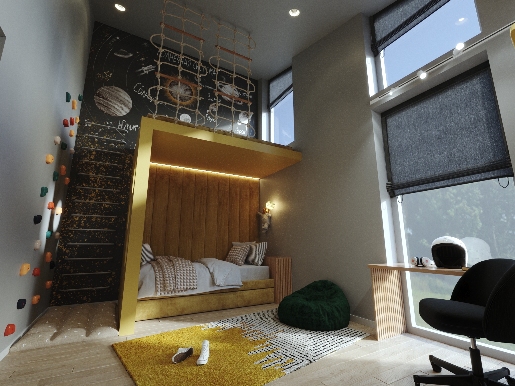 Sketchy rendering of interiors-10