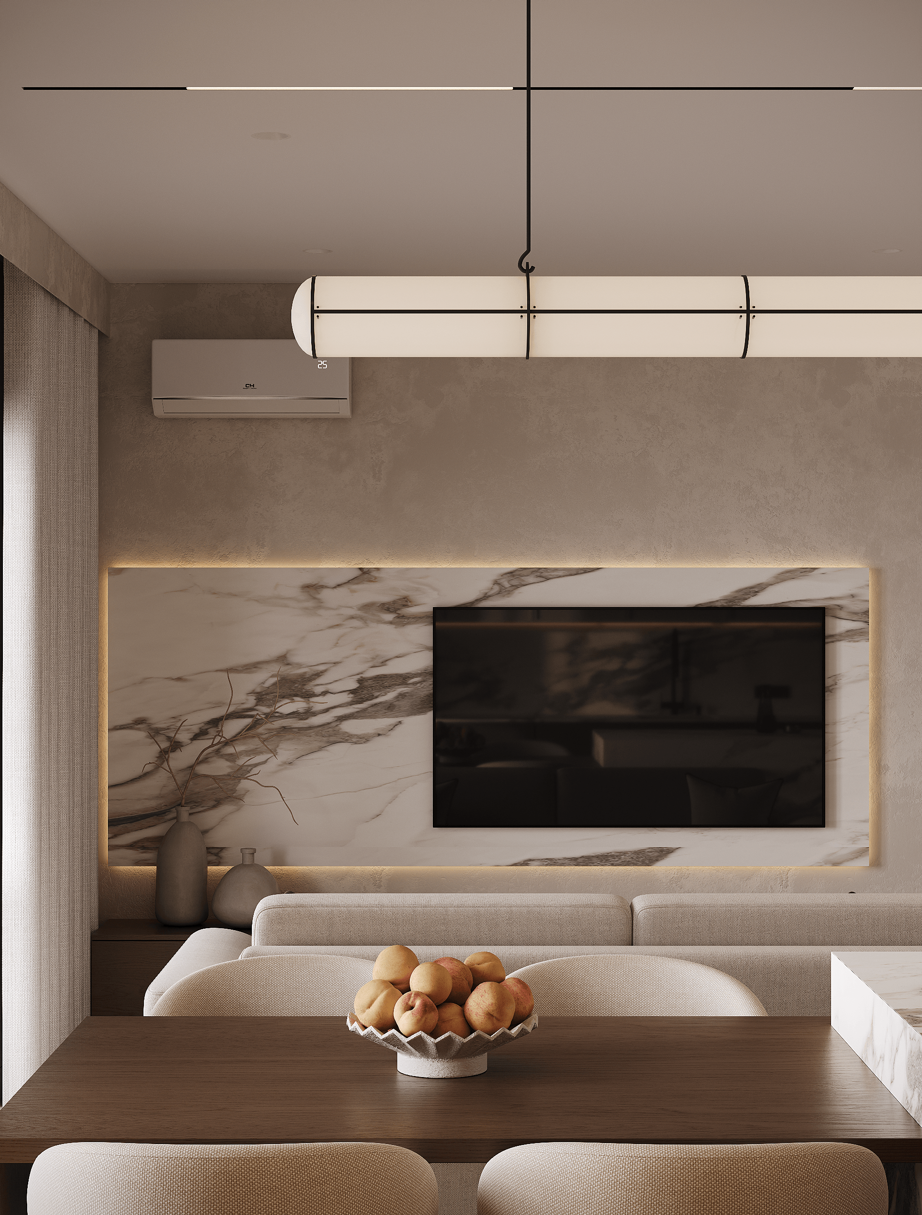 3D可视化厨房  客厅项目丨Карина Камалетдинова-6