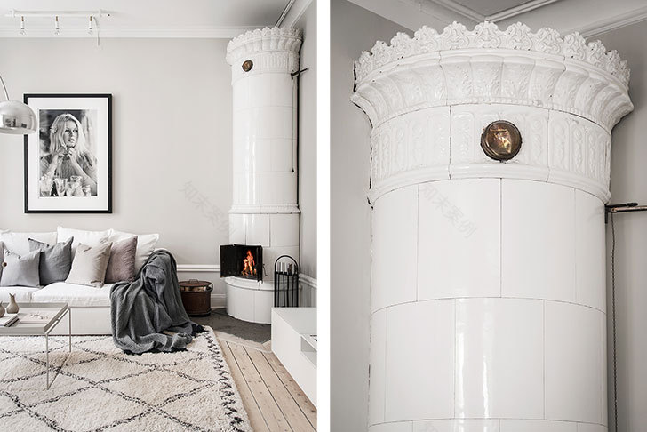 斯德哥尔摩温馨奶油咖啡色公寓设计-8