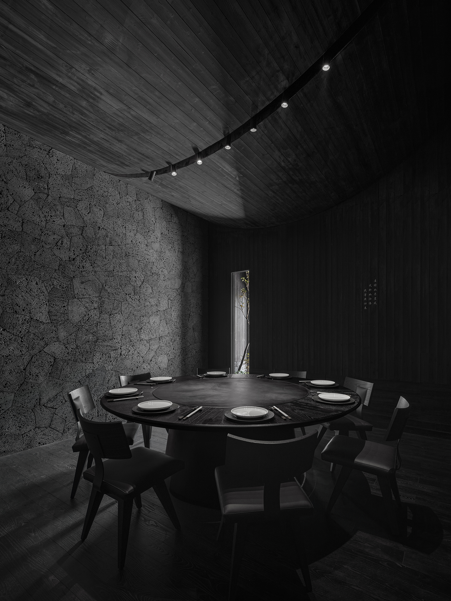 田间之上中国湘菜馆丨中国广州丨黑白木设计-56
