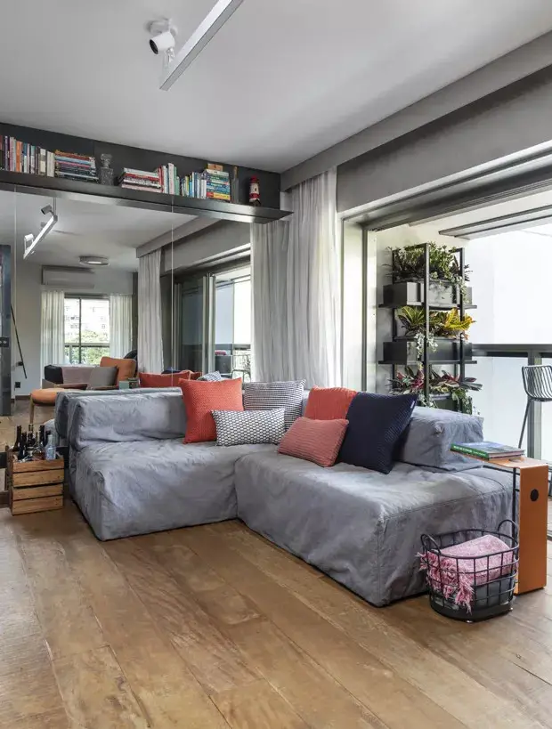 色彩鲜明的巴西小公寓-4