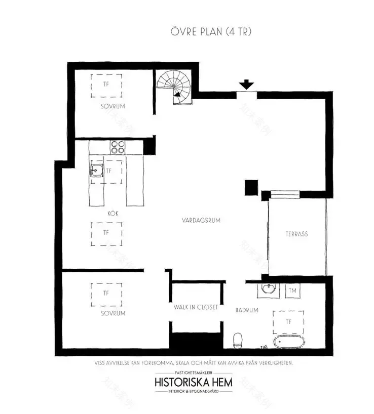 瑞典历史建筑中独特的阁楼公寓-23