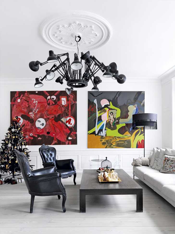 黑色圣诞树助力丹麦哥本哈根公寓独特设计-6