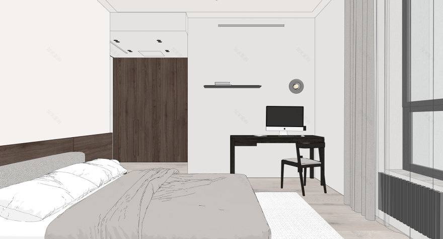 带浴室窗户的简约公寓丨俄罗斯莫斯科-56