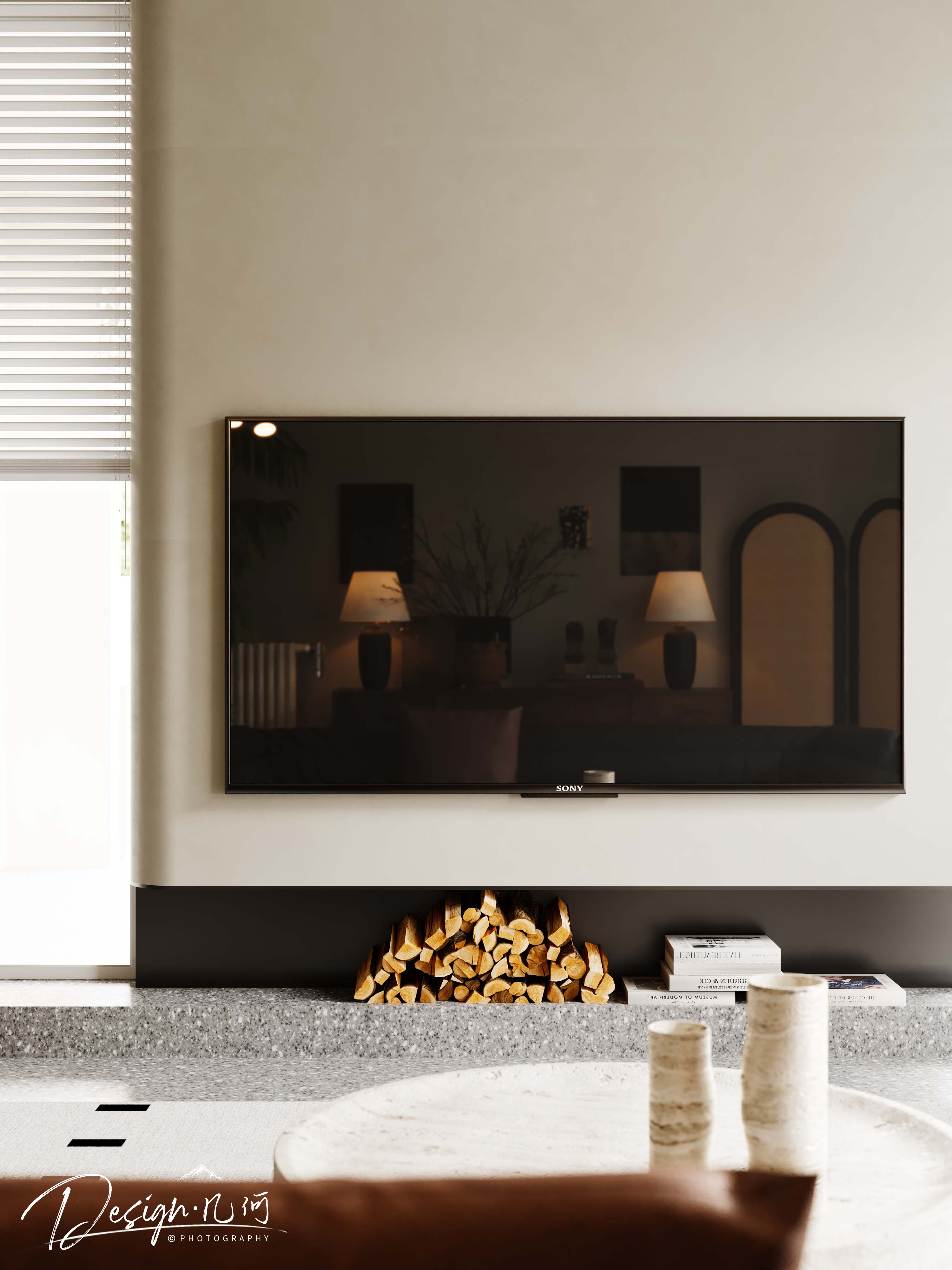 几何空间视觉表现 | 溪岸宝墅现代客餐厅-11