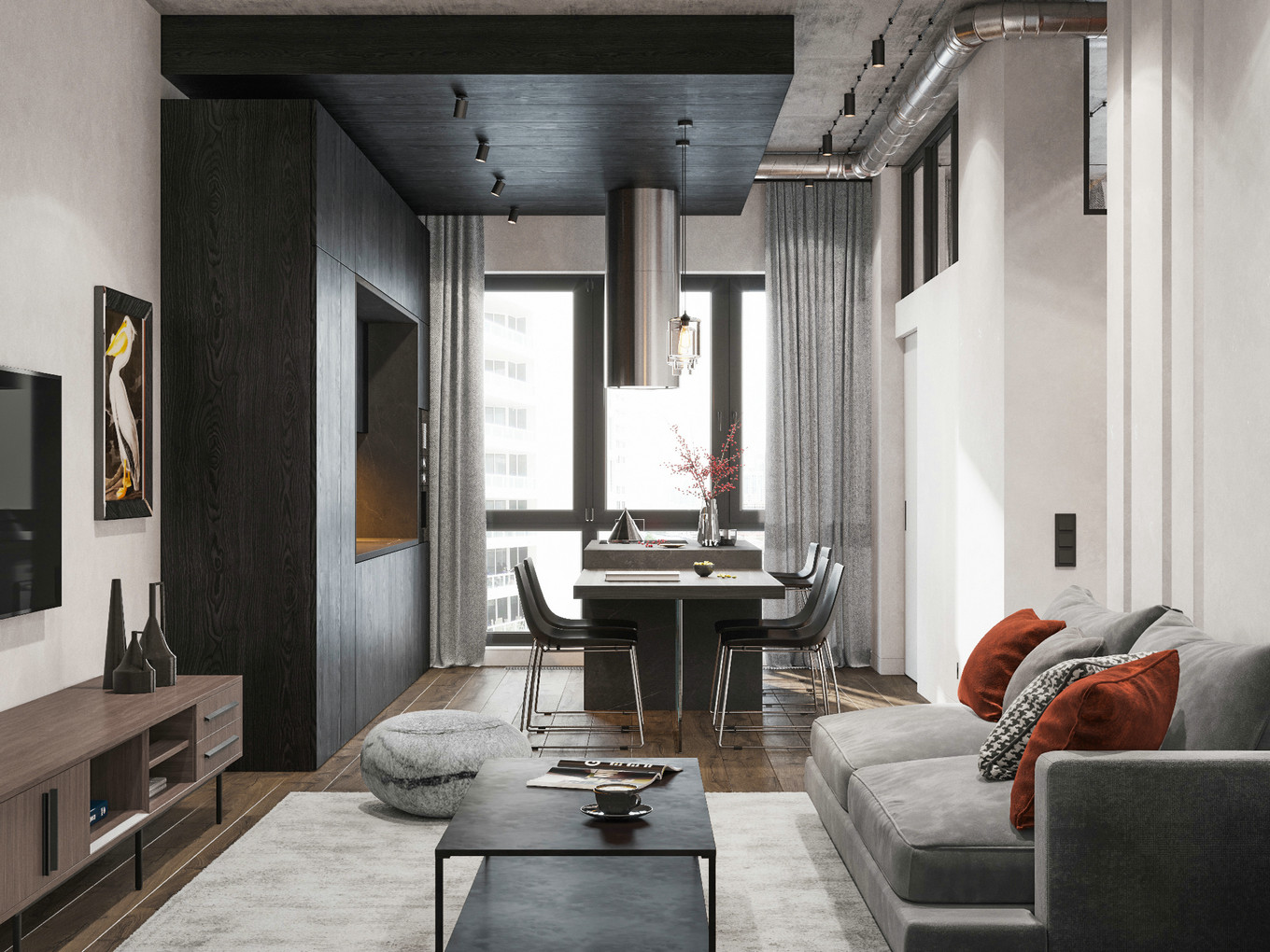 橙黑极简生活，现代简约设计的探索-7