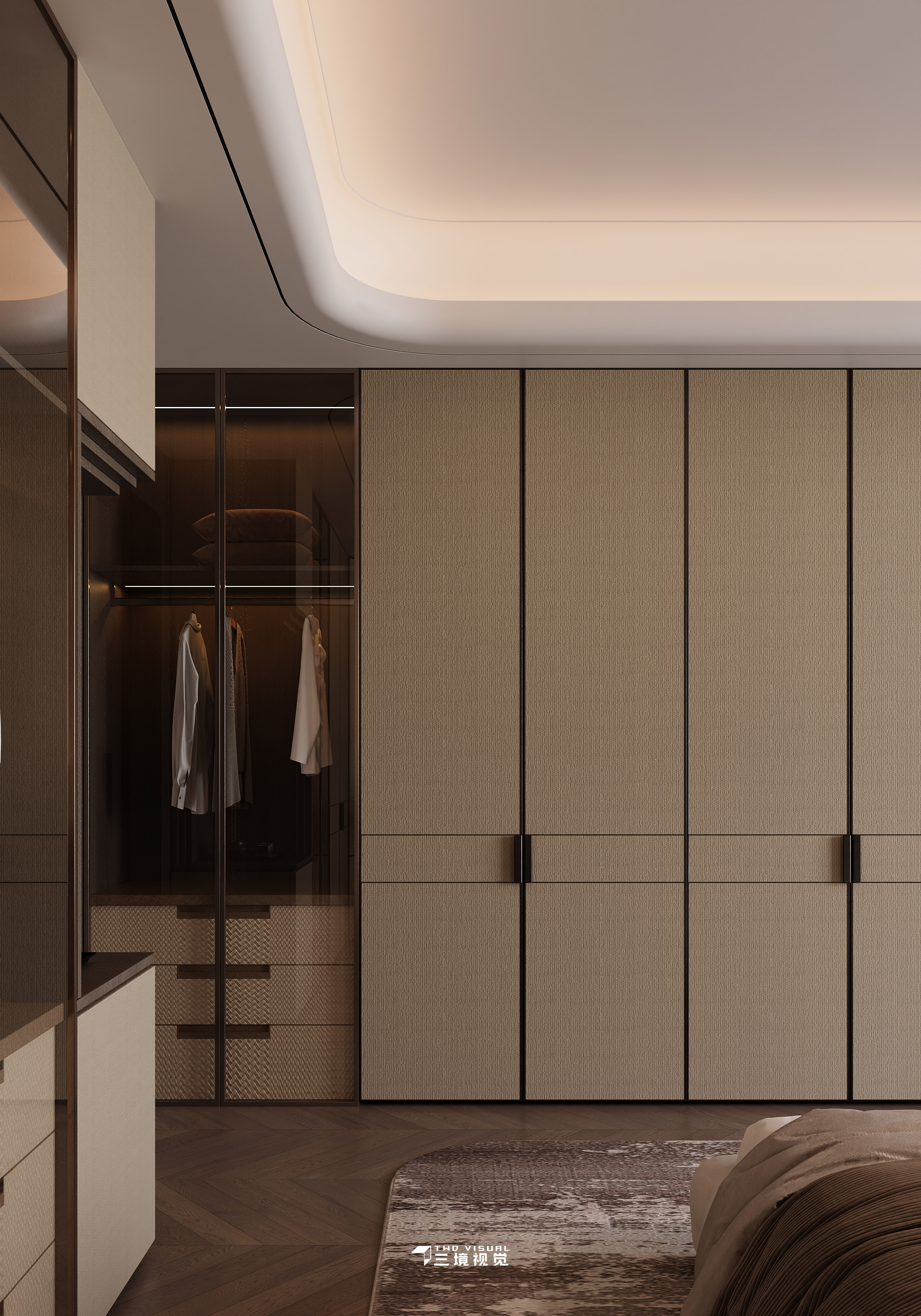 住宅-意式轻奢书房卧室设计-5