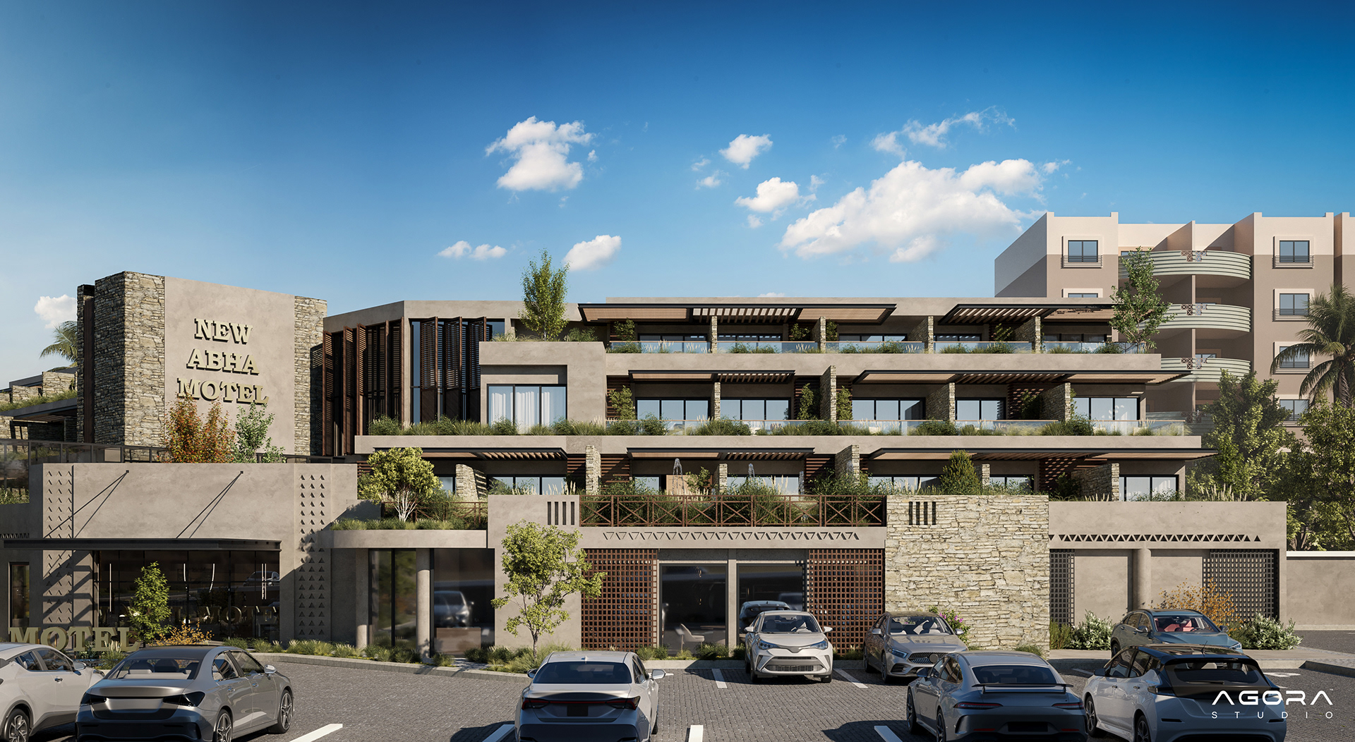 新阿卜哈度假村，新阿卜哈汽车旅馆丨沙特阿拉伯丨AGORA STUDIO-12