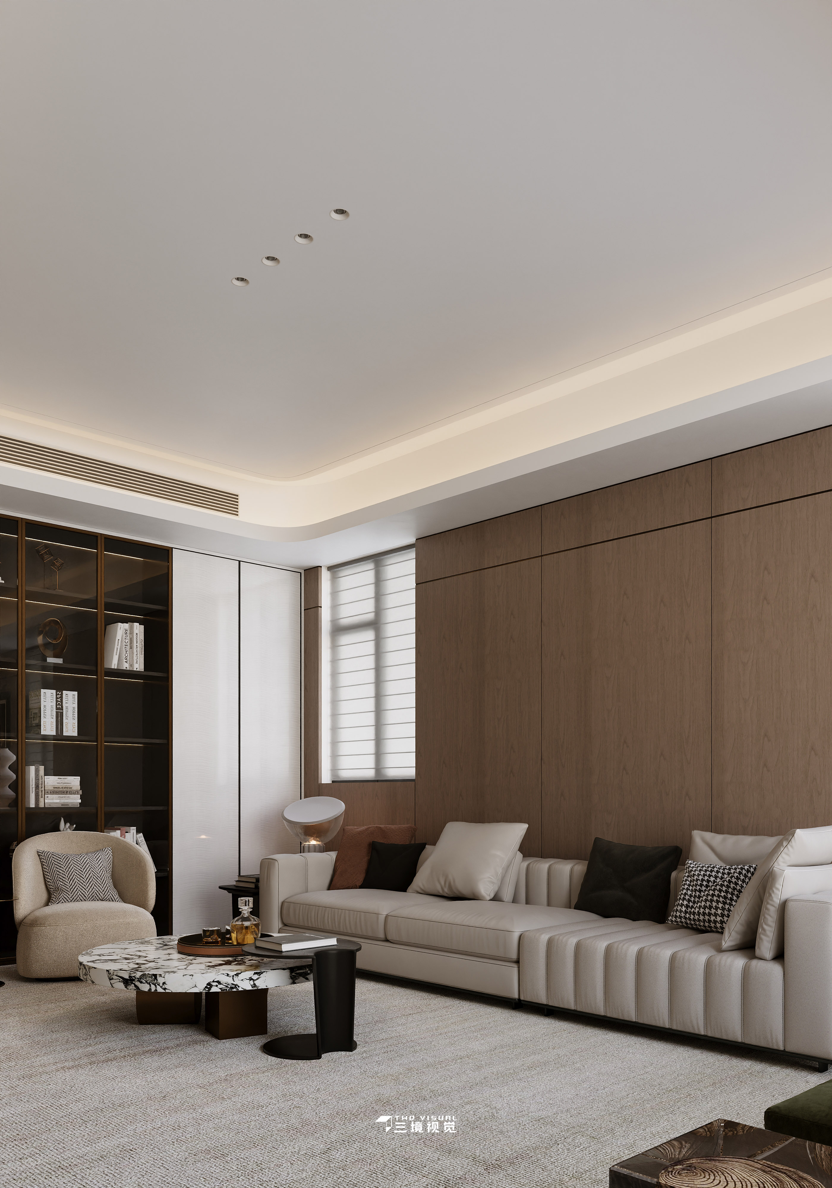 住宅-意式轻奢客厅卧室设计-0