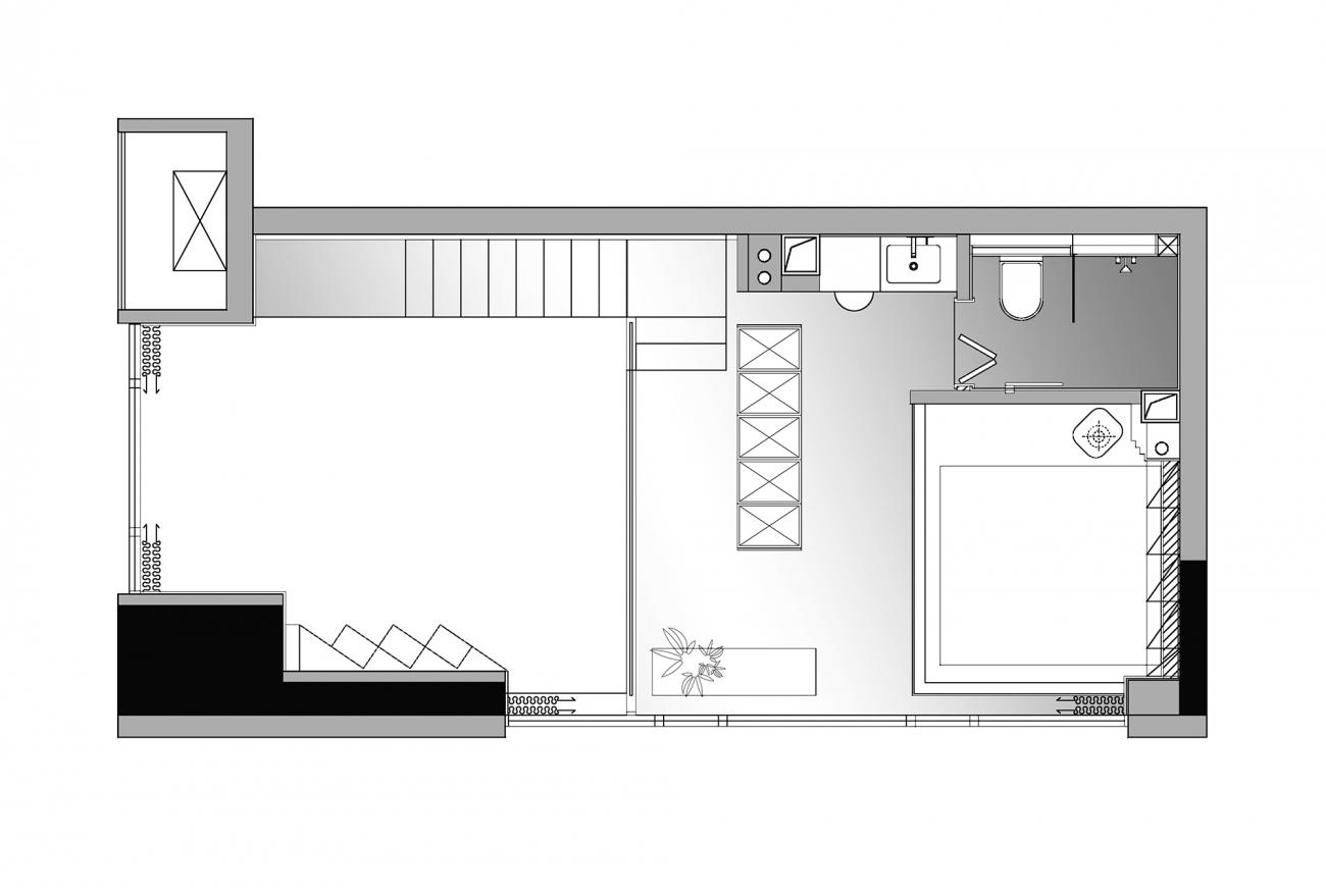 武汉咫尺设计︱藏于繁华都市中的白色极简盒子-3