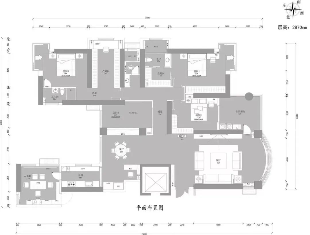 海逸一号户型丨众美装饰设计工程有限公司-11