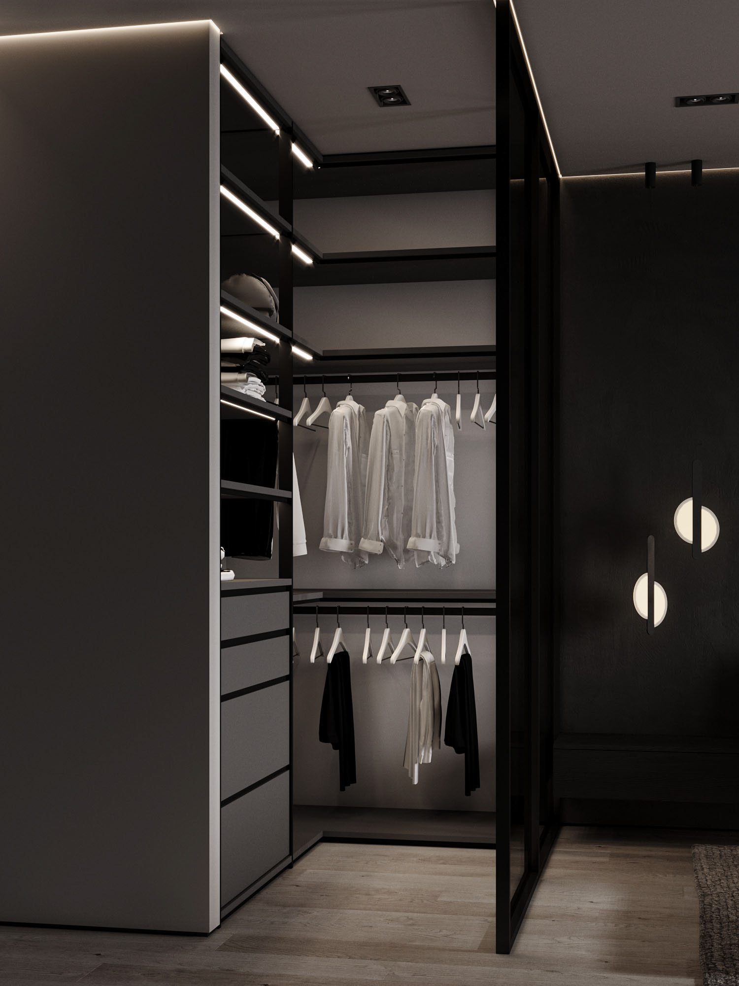 深色系公寓设计 既稳重又有设计感-16